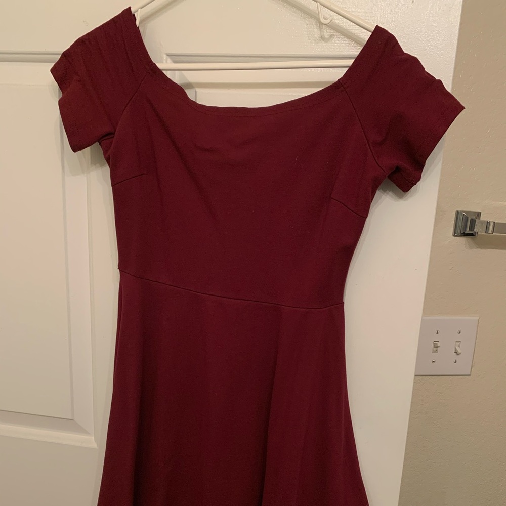 Burgundy party dress
